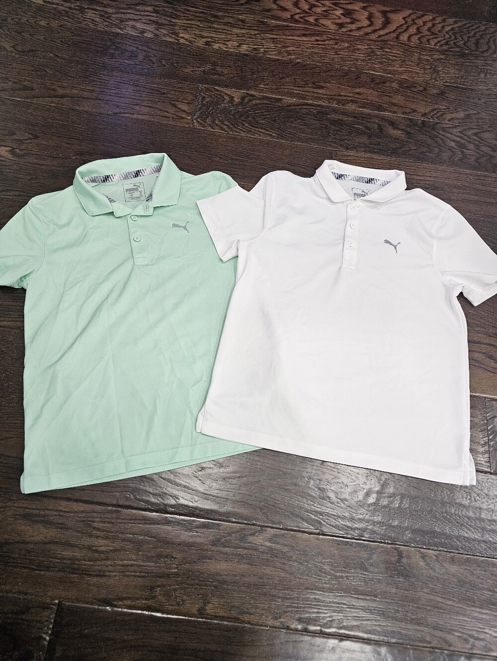 Puma Polo Shirts, Size M, Bundle Of 2, White And Mint Color, Great Condition